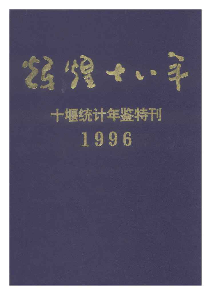 1996年十堰统计年鉴封面