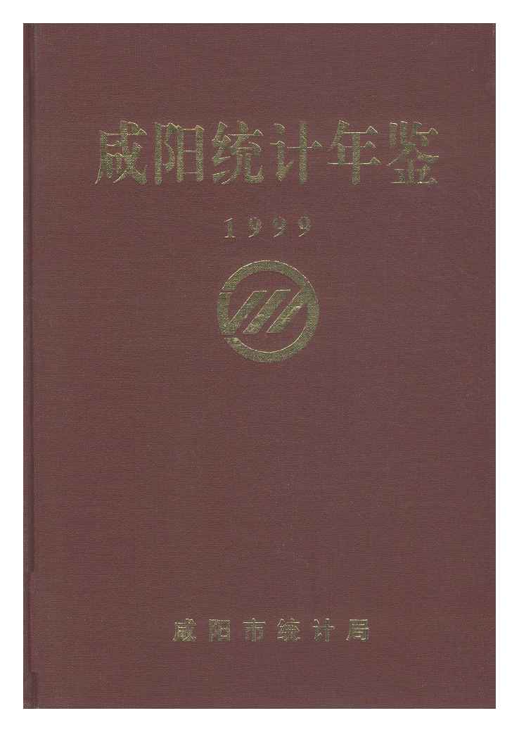1999年咸阳统计年鉴封面