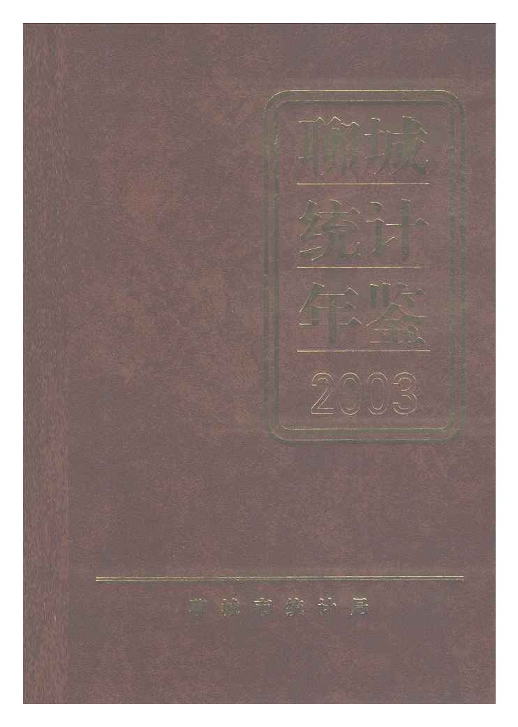 2003年聊城统计年鉴封面