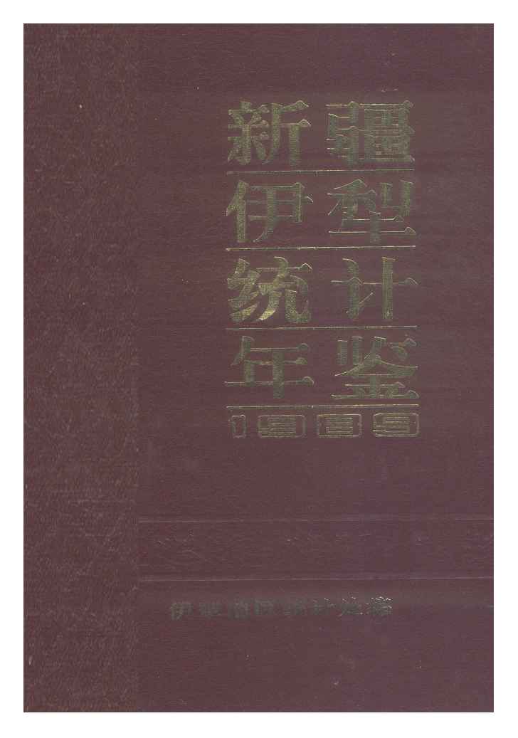 1989年新疆伊犁统计年鉴封面