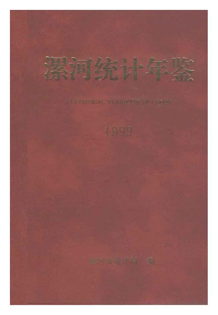 1999年漯河统计年鉴封面