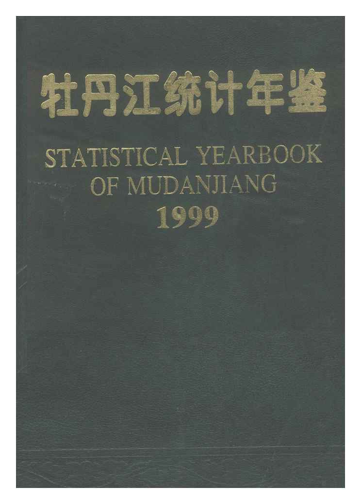1999年牡丹江统计年鉴封面