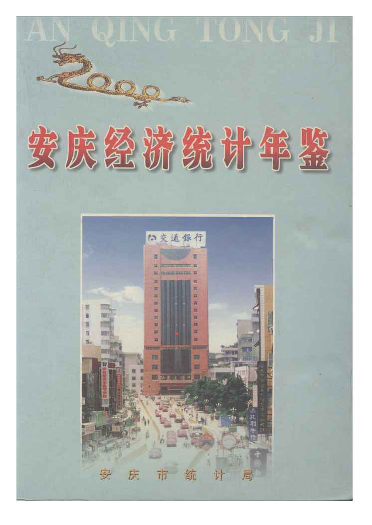 2000年安庆经济统计年鉴封面
