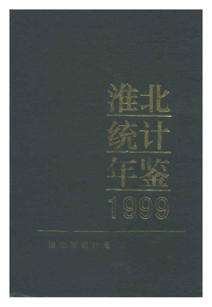 1999年淮北统计年鉴封面