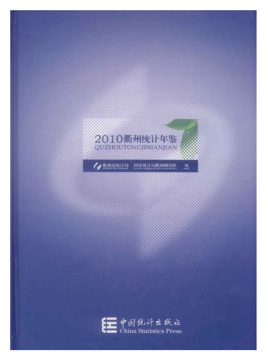 2010年衢州统计年鉴封面