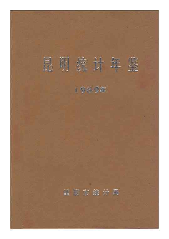 1989年昆明统计年鉴封面