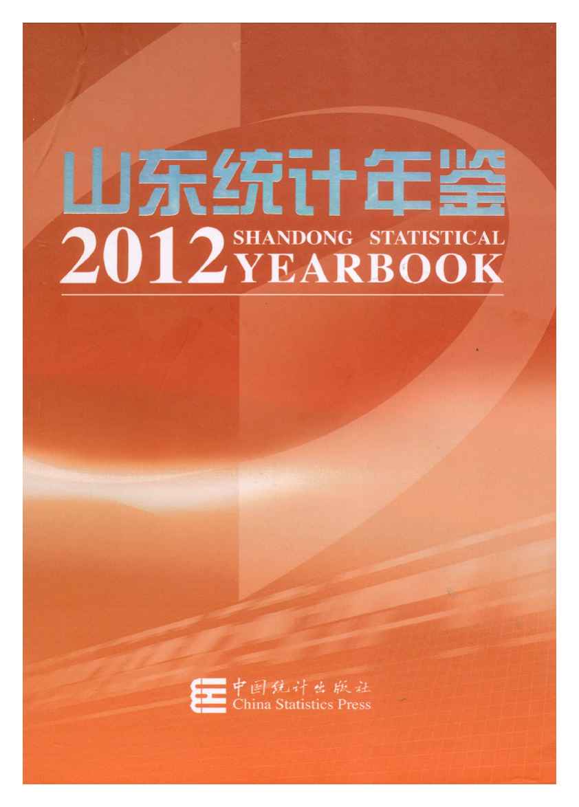 2012年山东统计年鉴封面