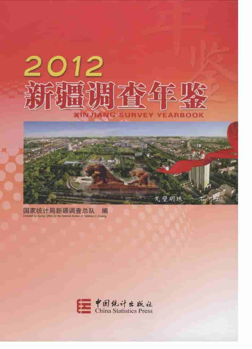 2012年新疆调查年鉴封面