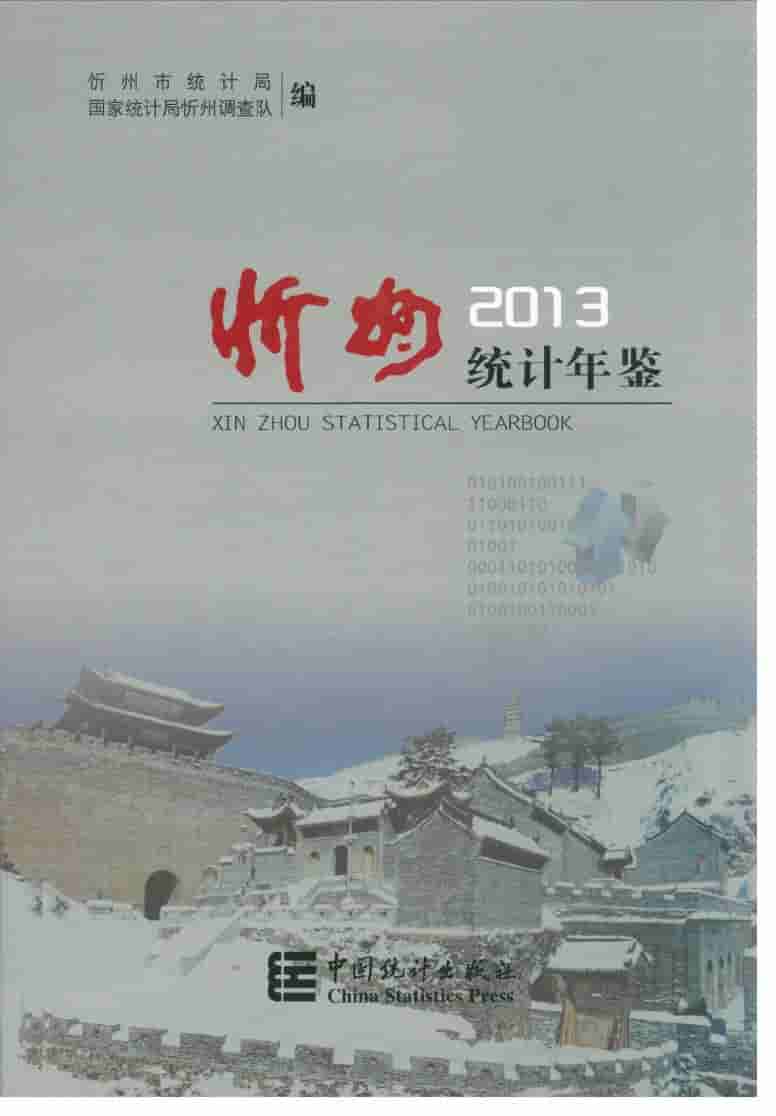2013年忻州统计年鉴封面