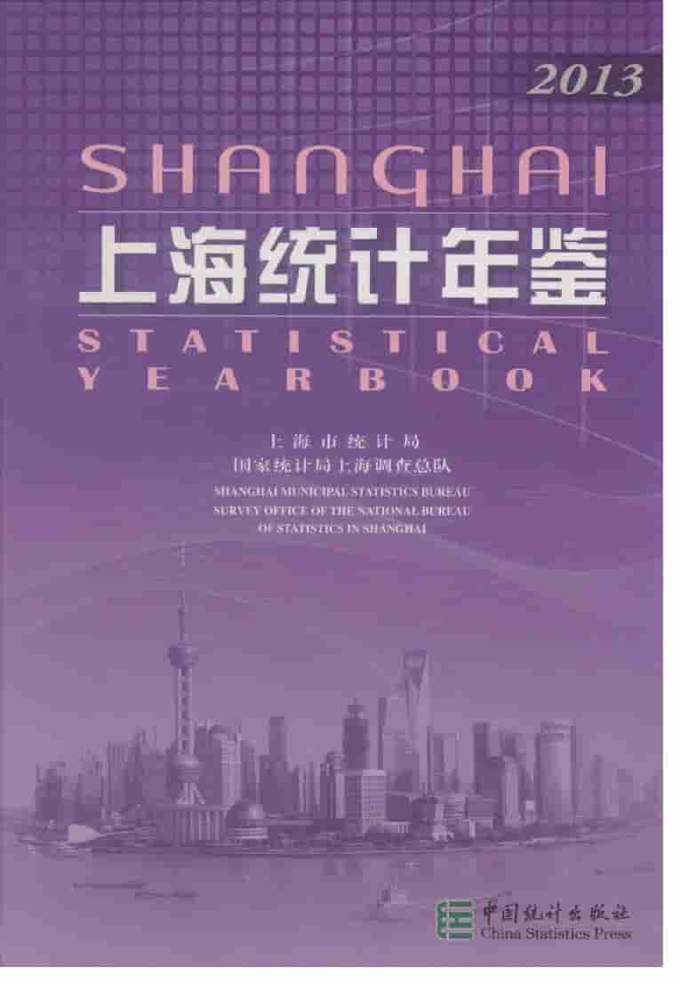 2013年上海统计年鉴封面