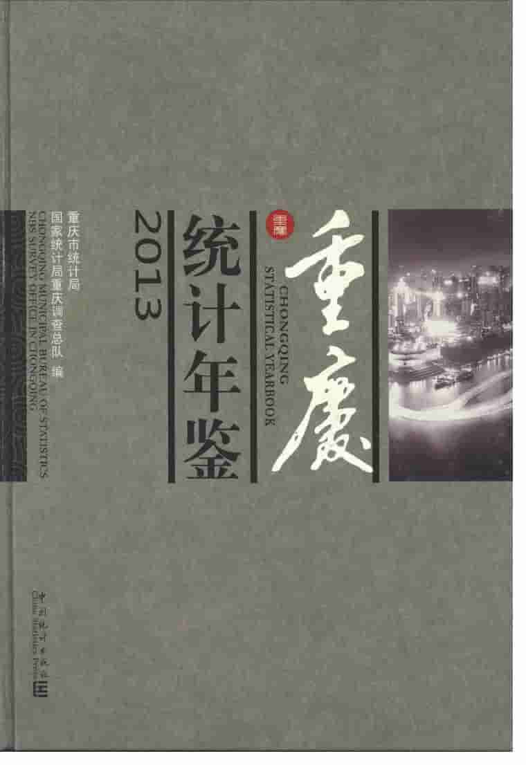 2013年重庆统计年鉴封面