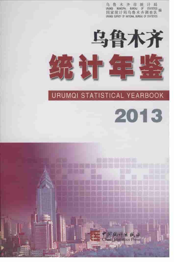 2013年乌鲁木齐统计年鉴封面