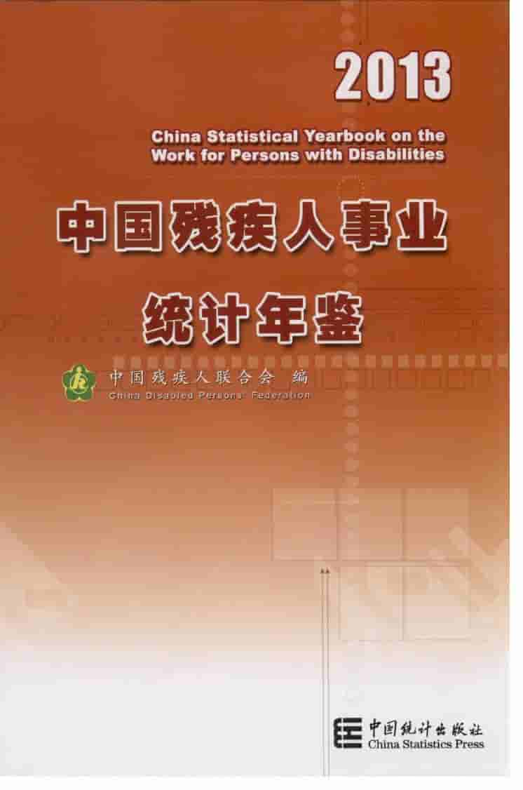 2013年中国残疾人事业统计年鉴封面