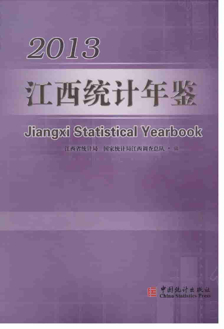 2013年江西统计年鉴封面