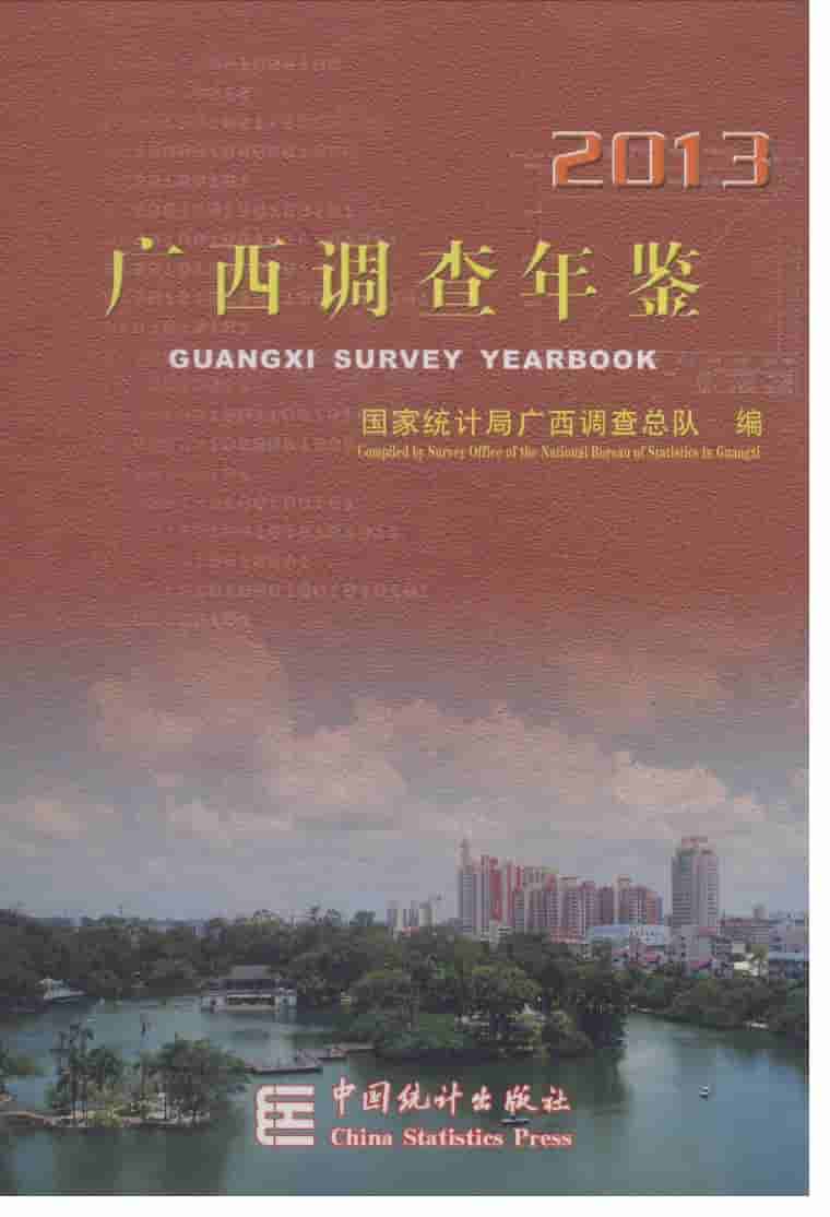2013年广西调查年鉴封面