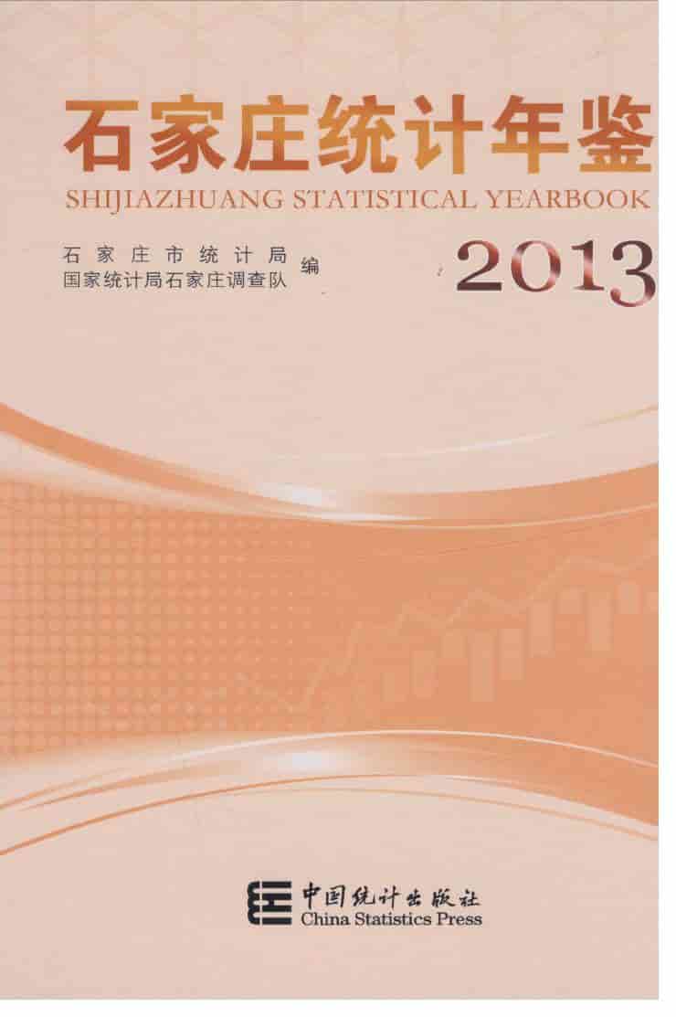 2013年石家庄统计年鉴封面