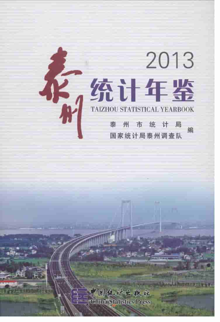 2013年泰州统计年鉴封面