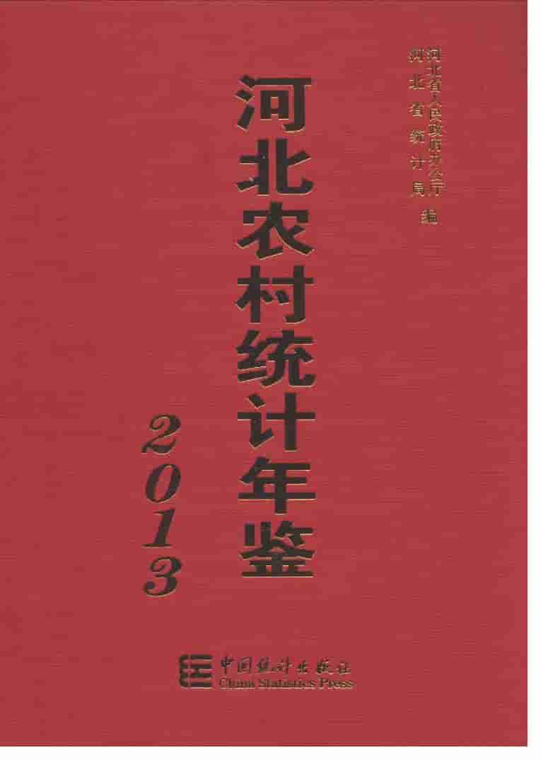 2013年河北农村统计年鉴封面
