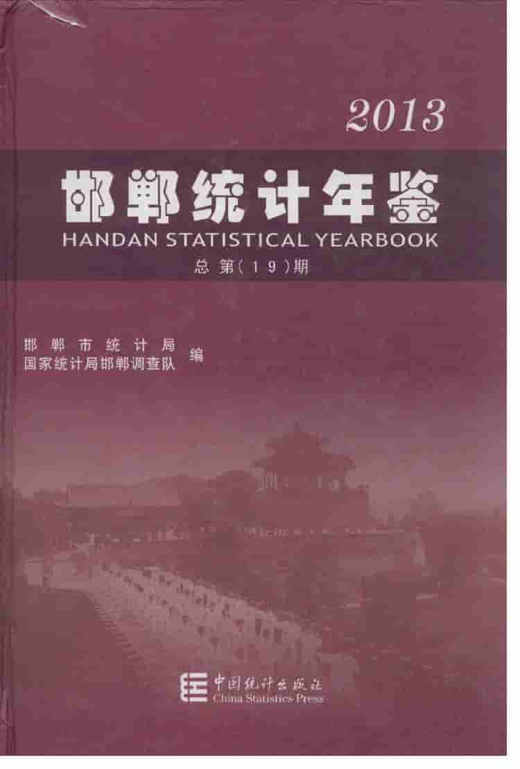2013年邯郸统计年鉴封面