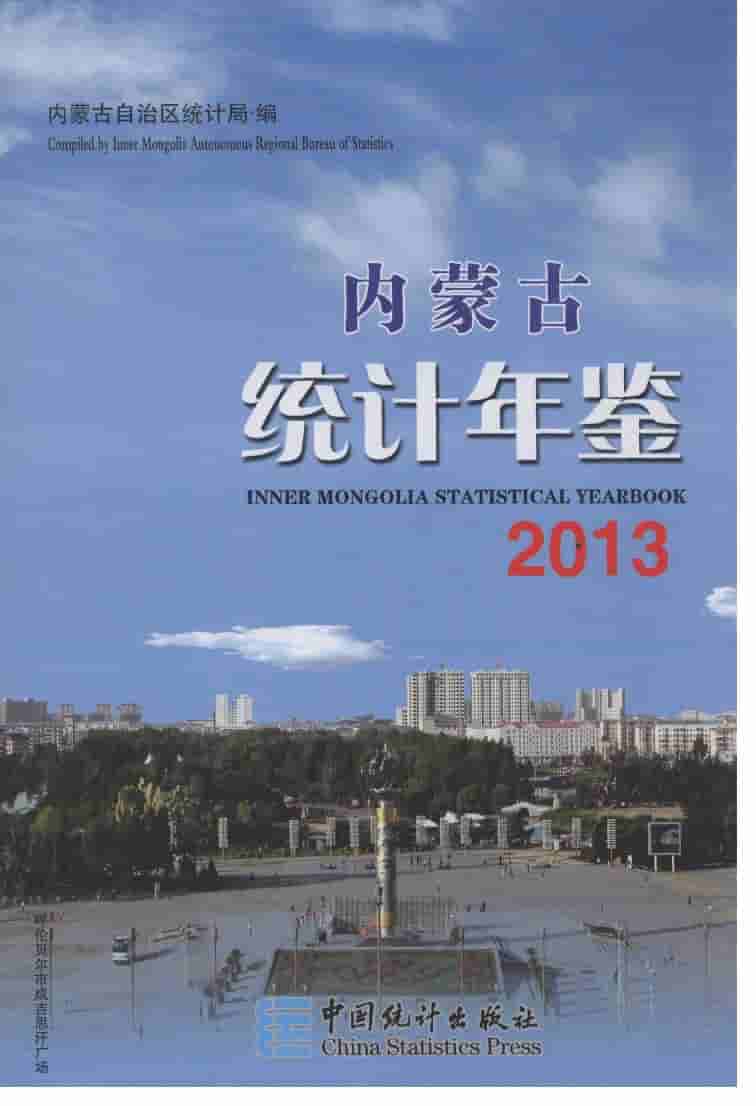 2013年内蒙古统计年鉴封面