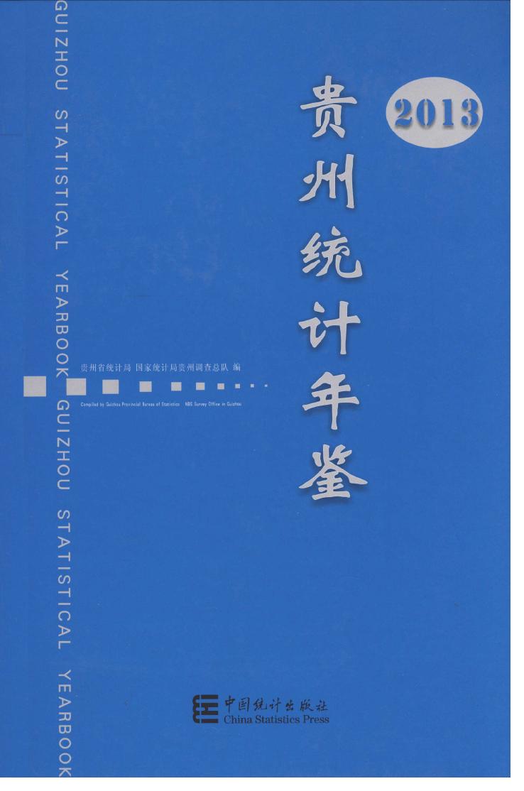 2013年贵州统计年鉴封面