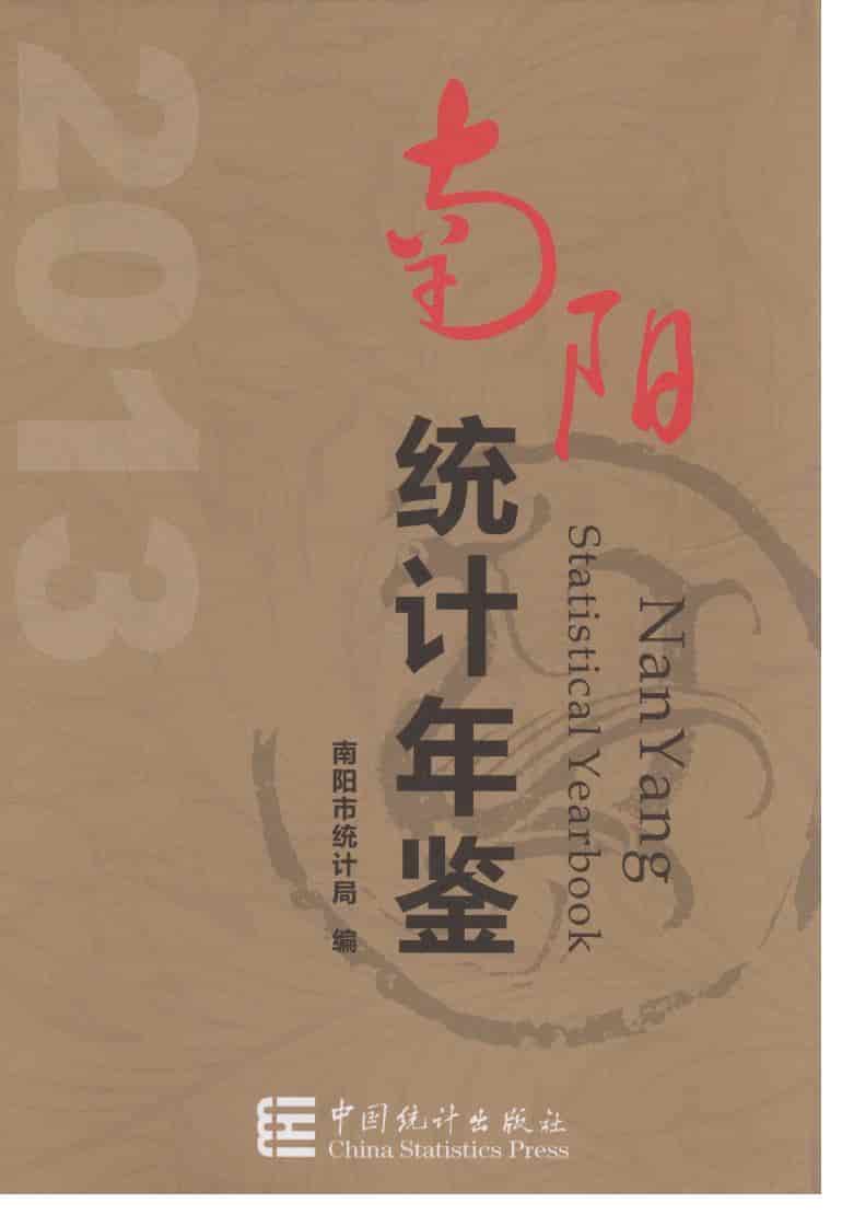 2013年南阳统计年鉴封面