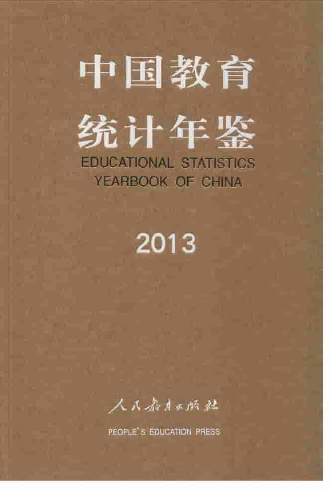 2013年中国教育统计年鉴封面