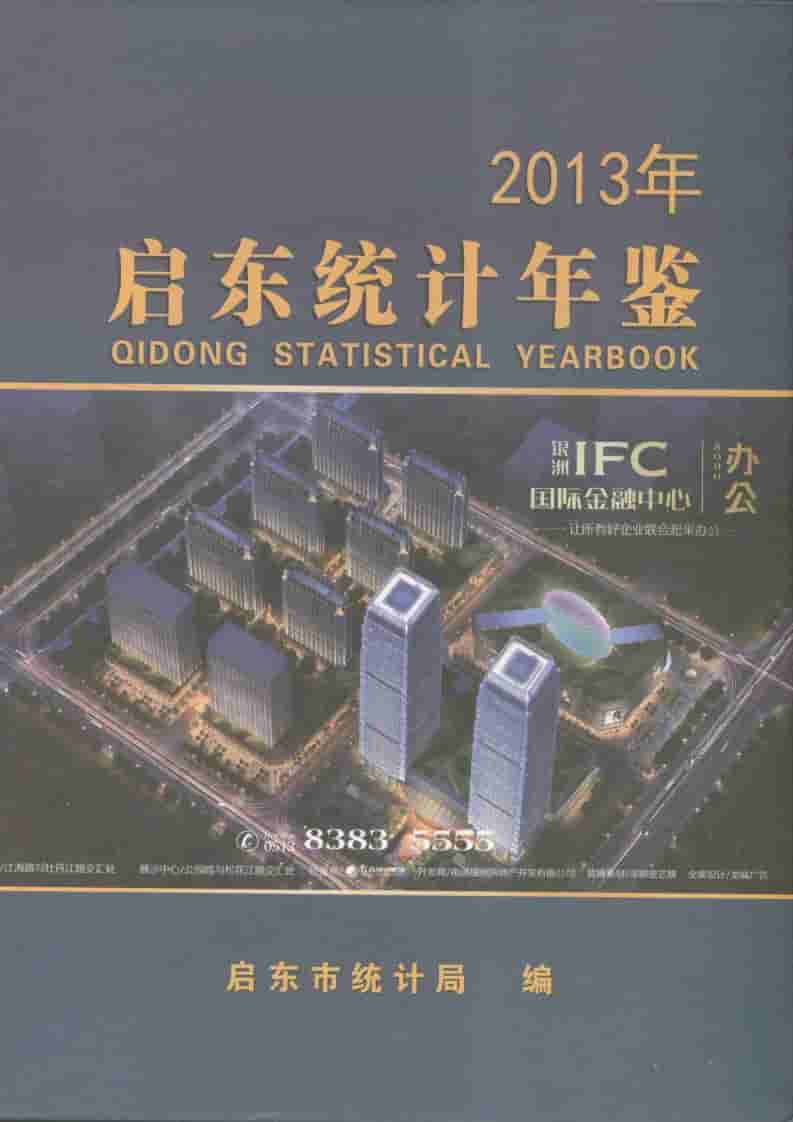 2013年启东统计年鉴封面