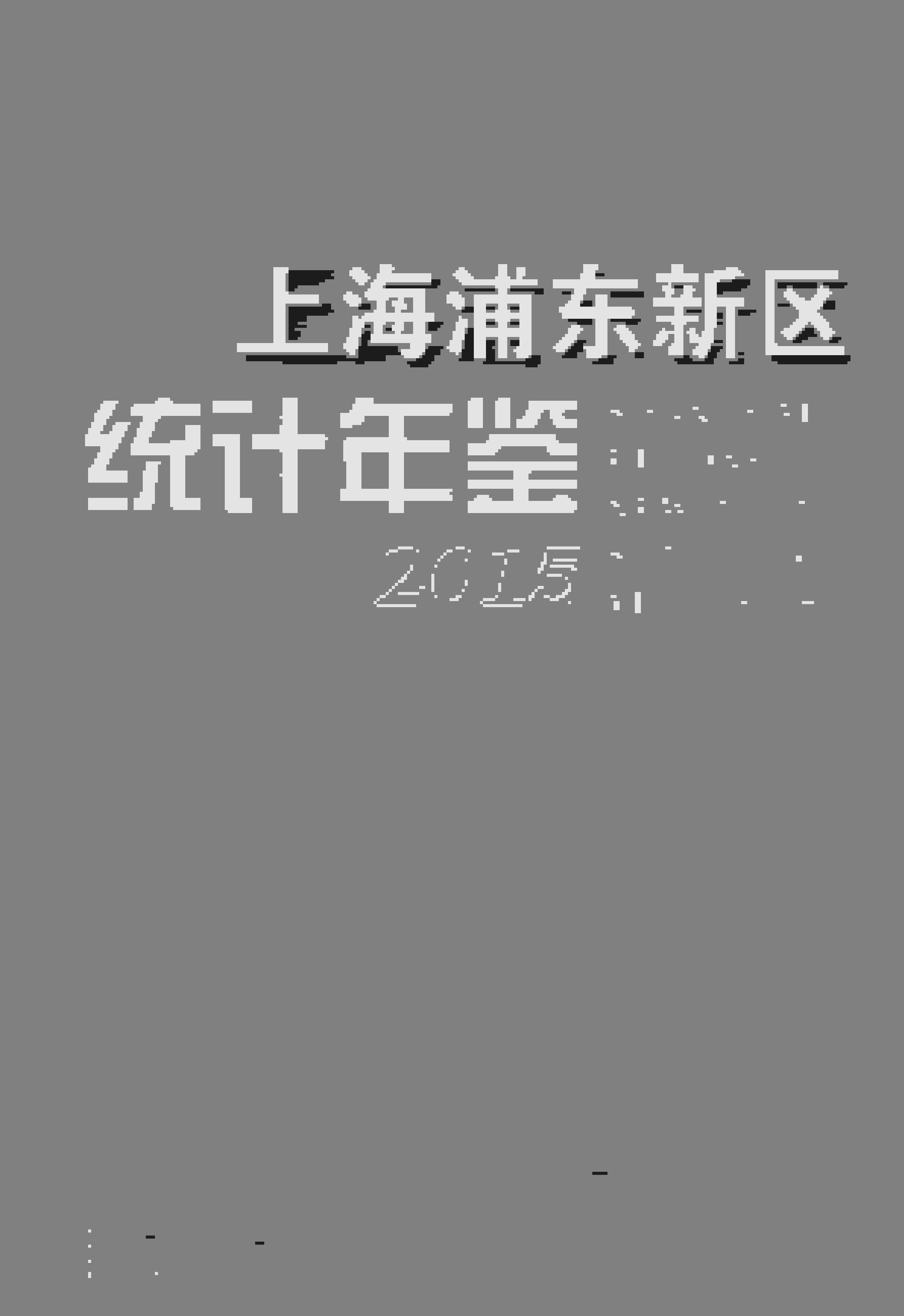 2015年上海浦东新区统计年鉴封面