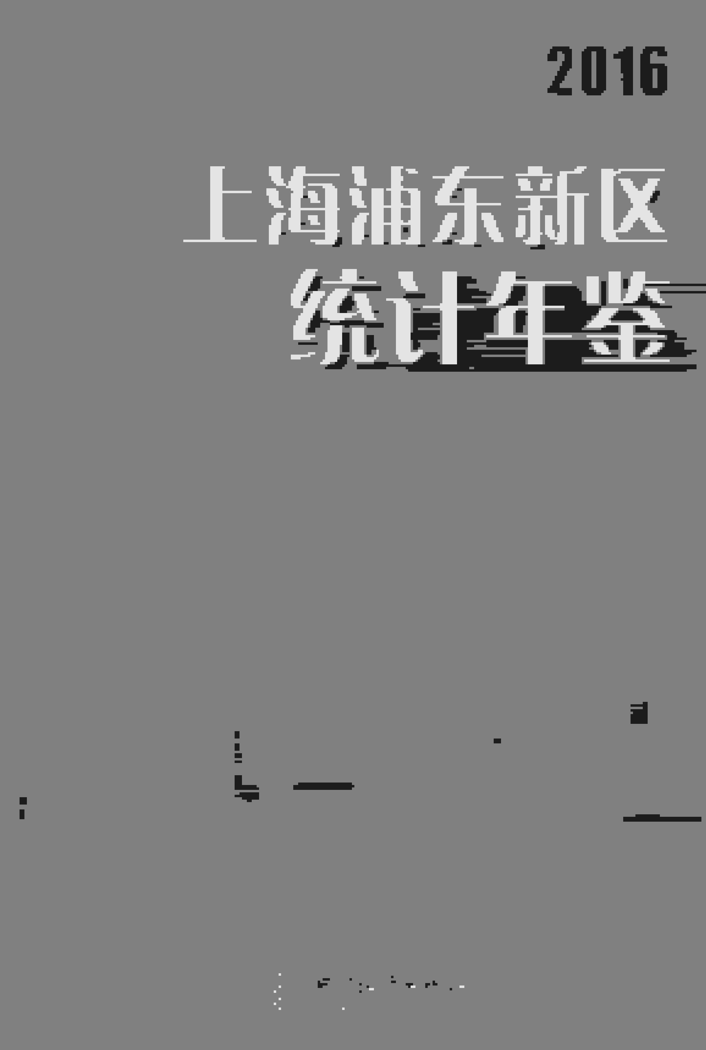 2016年上海浦东新区统计年鉴封面