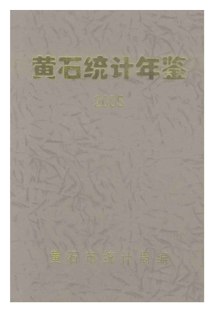2005年黄石统计年鉴封面