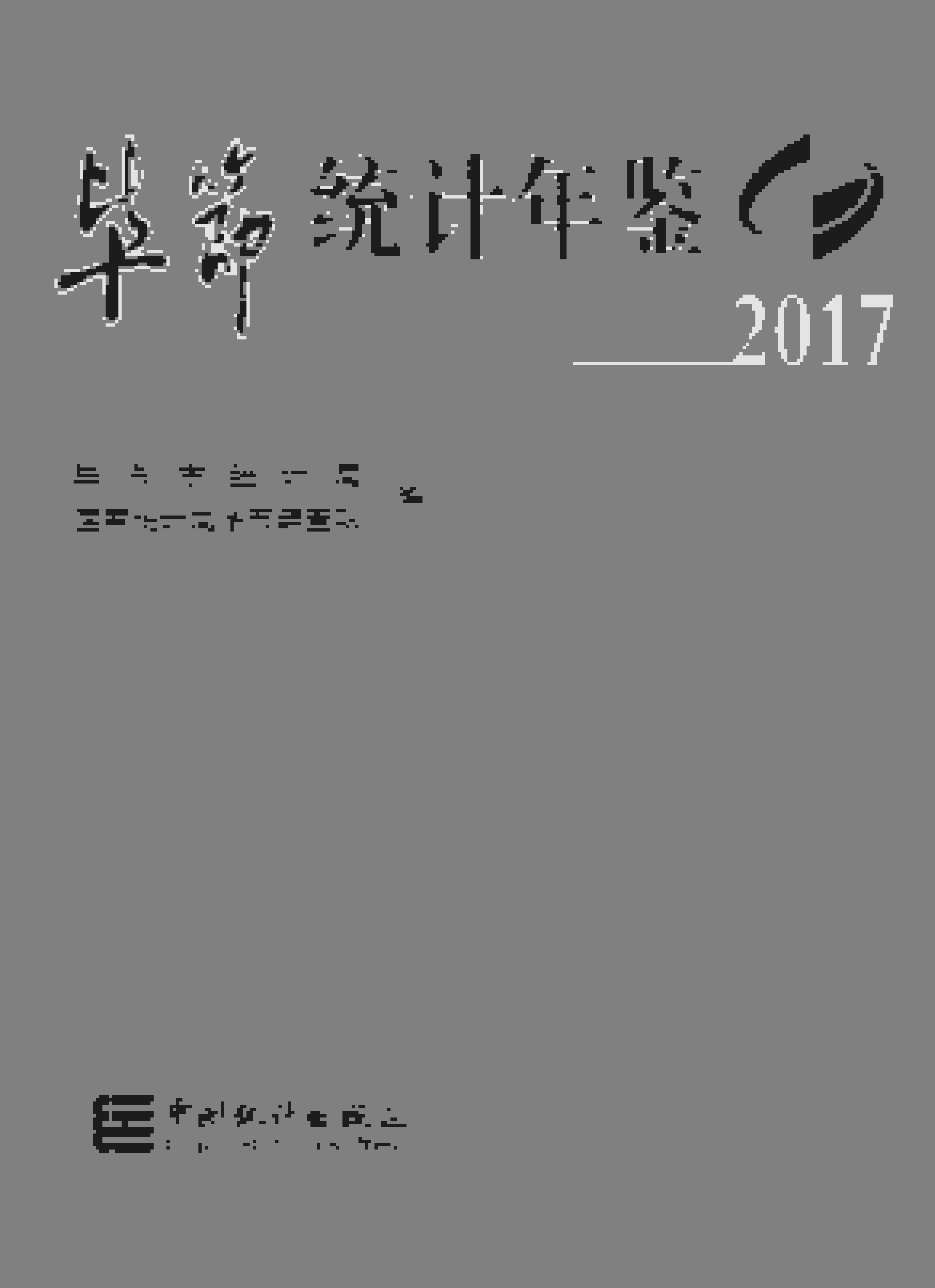 2017年毕节统计年鉴封面