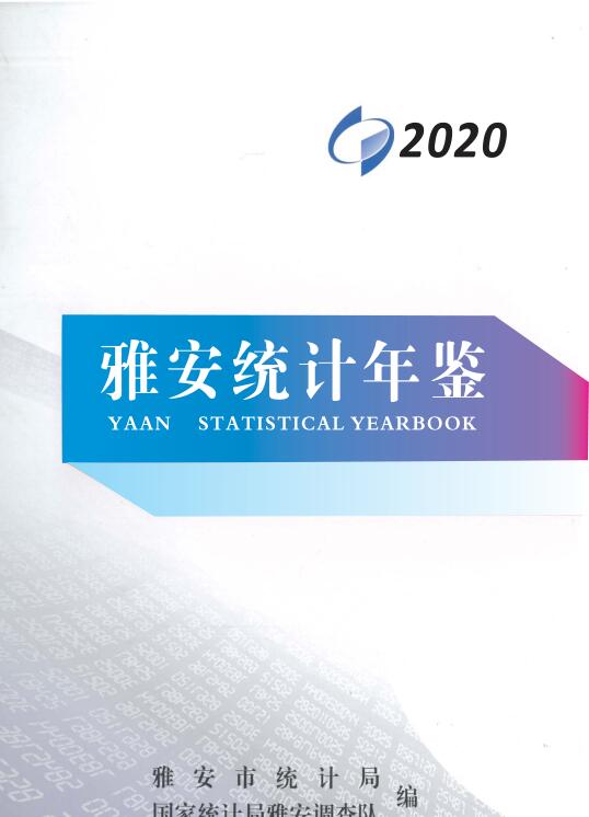 2020年雅安统计年鉴封面