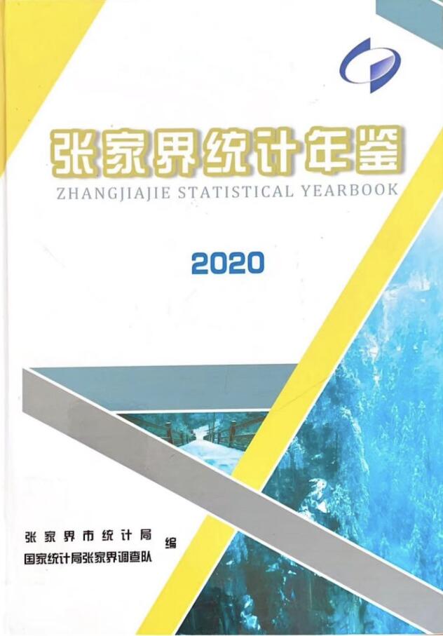 2020年张家界统计年鉴封面