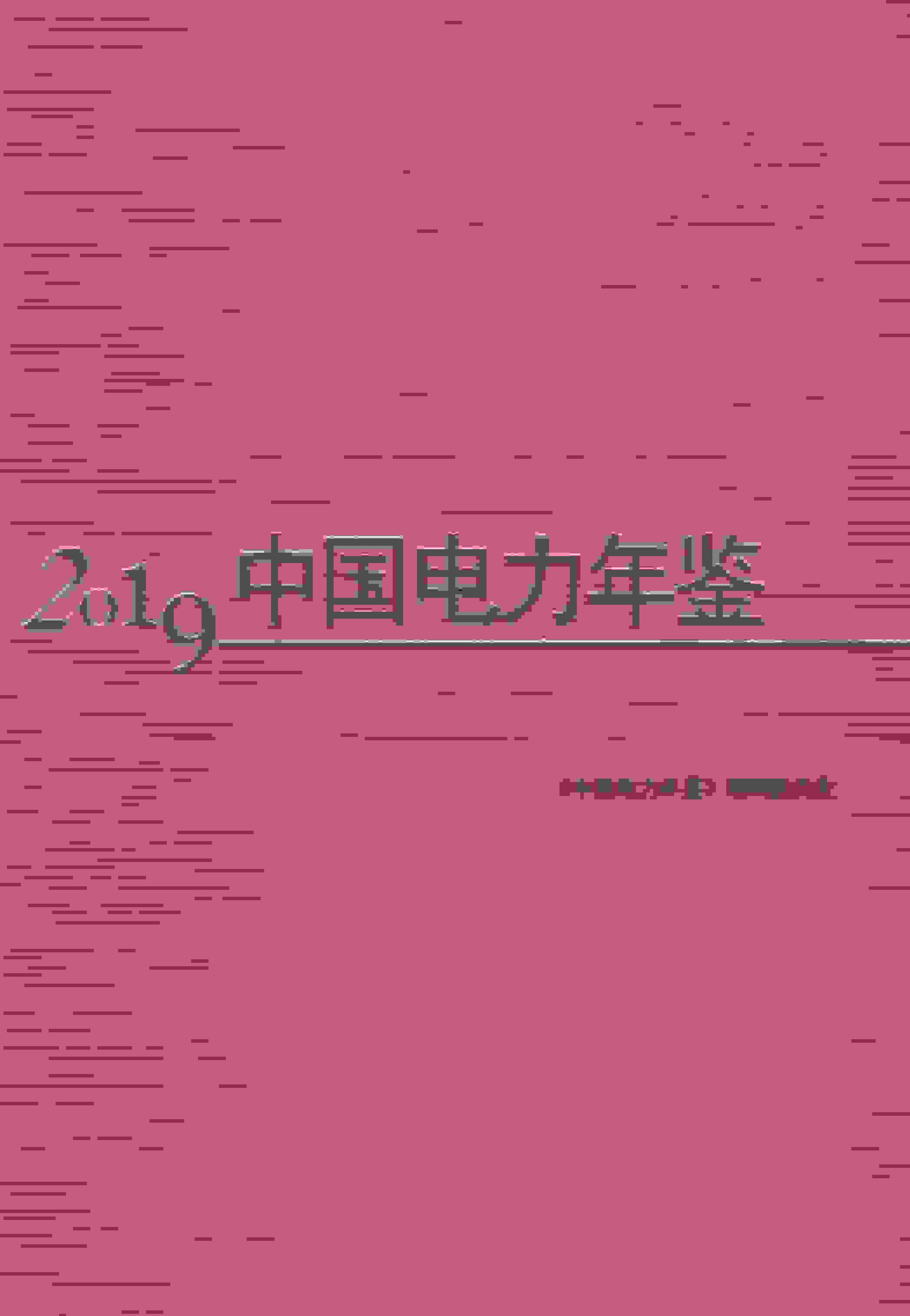 2019年中国电力年鉴封面