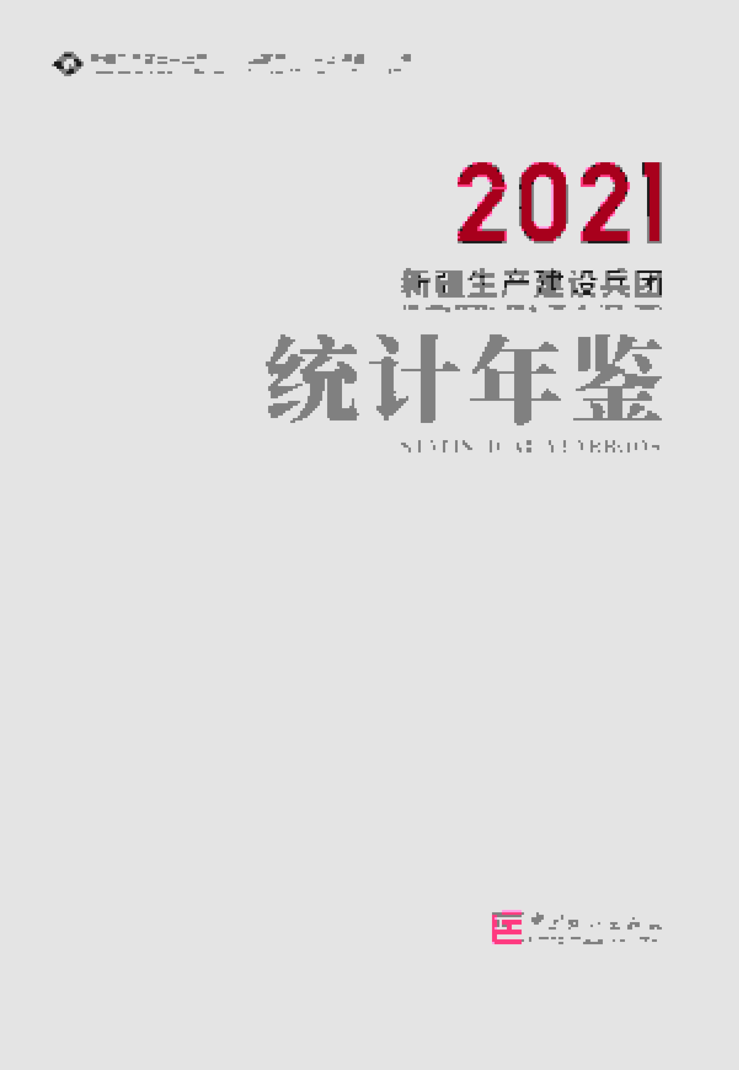 2021年新疆生产建设兵团统计年鉴封面