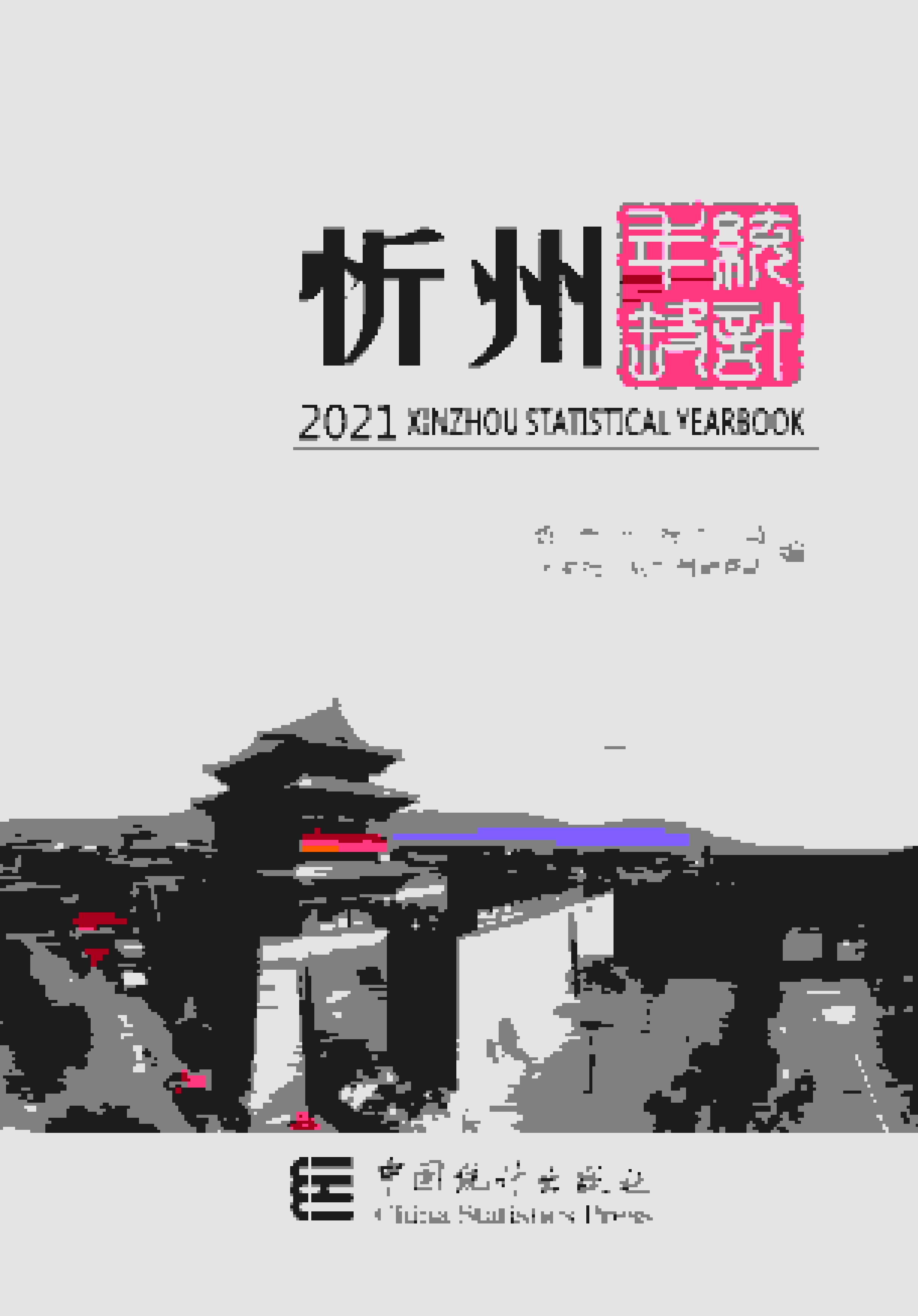 2021年忻州统计年鉴封面