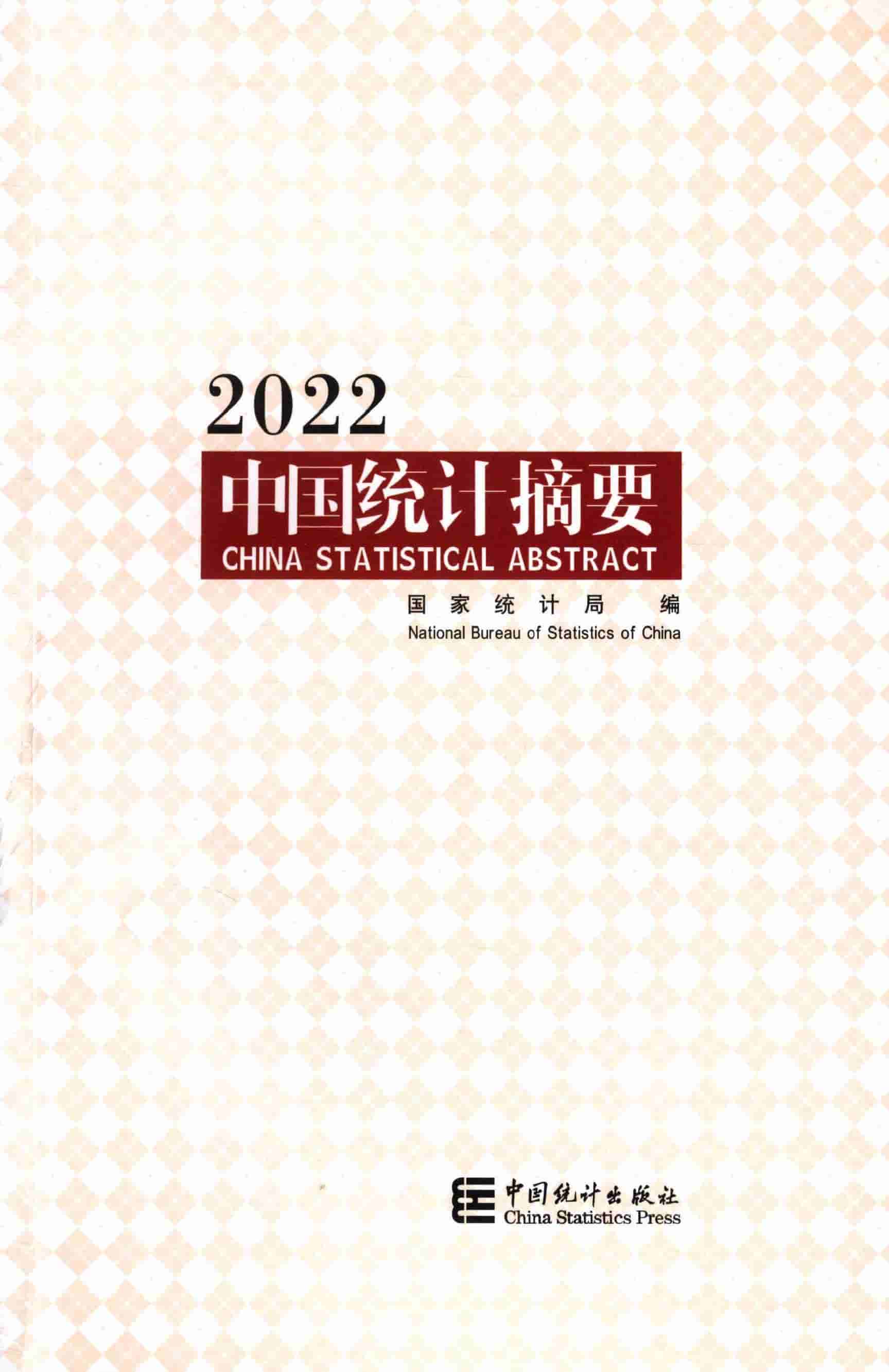 2022年中国统计摘要封面