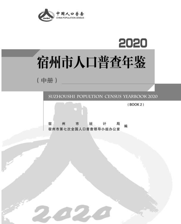 2020年宿州市人口普查年鉴封面