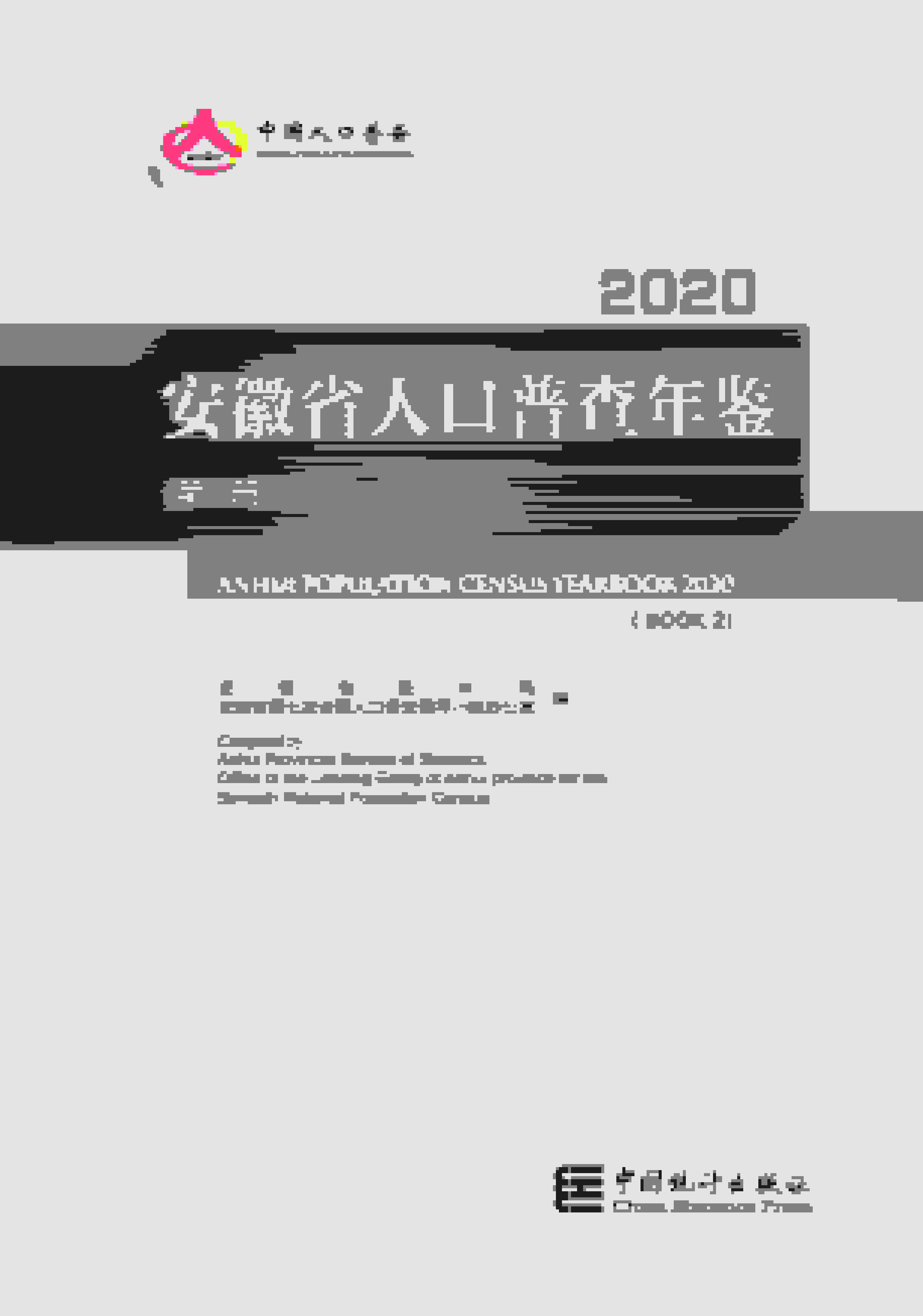 2020年安徽省人口普查年鉴封面