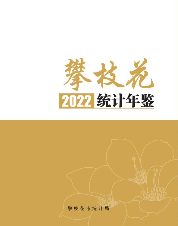 2022年攀枝花统计年鉴封面
