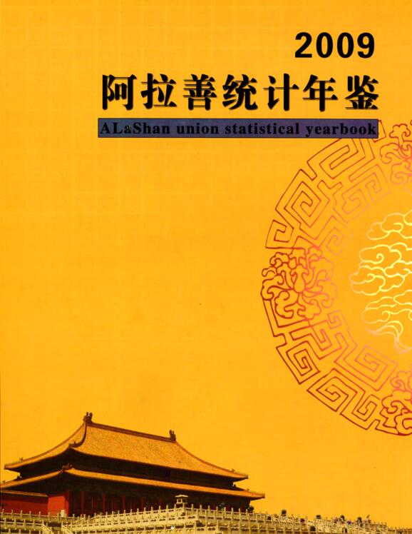 2009年阿拉善统计年鉴封面