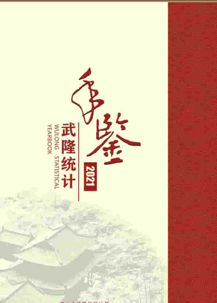 2021年重庆武隆统计年鉴封面