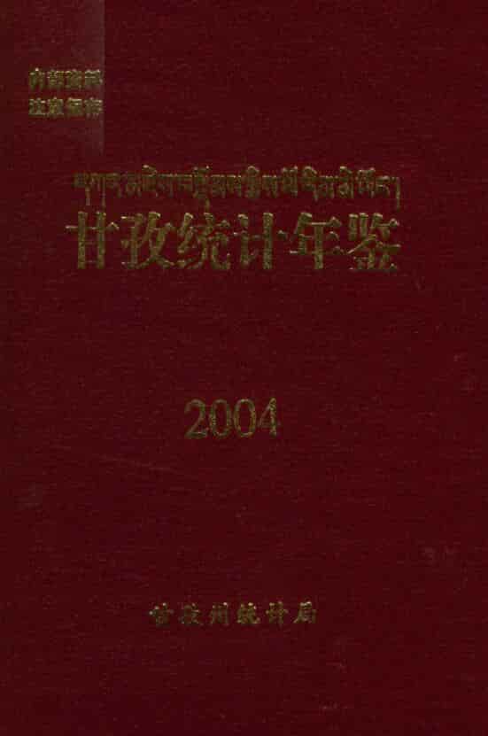 2004年甘孜统计年鉴封面