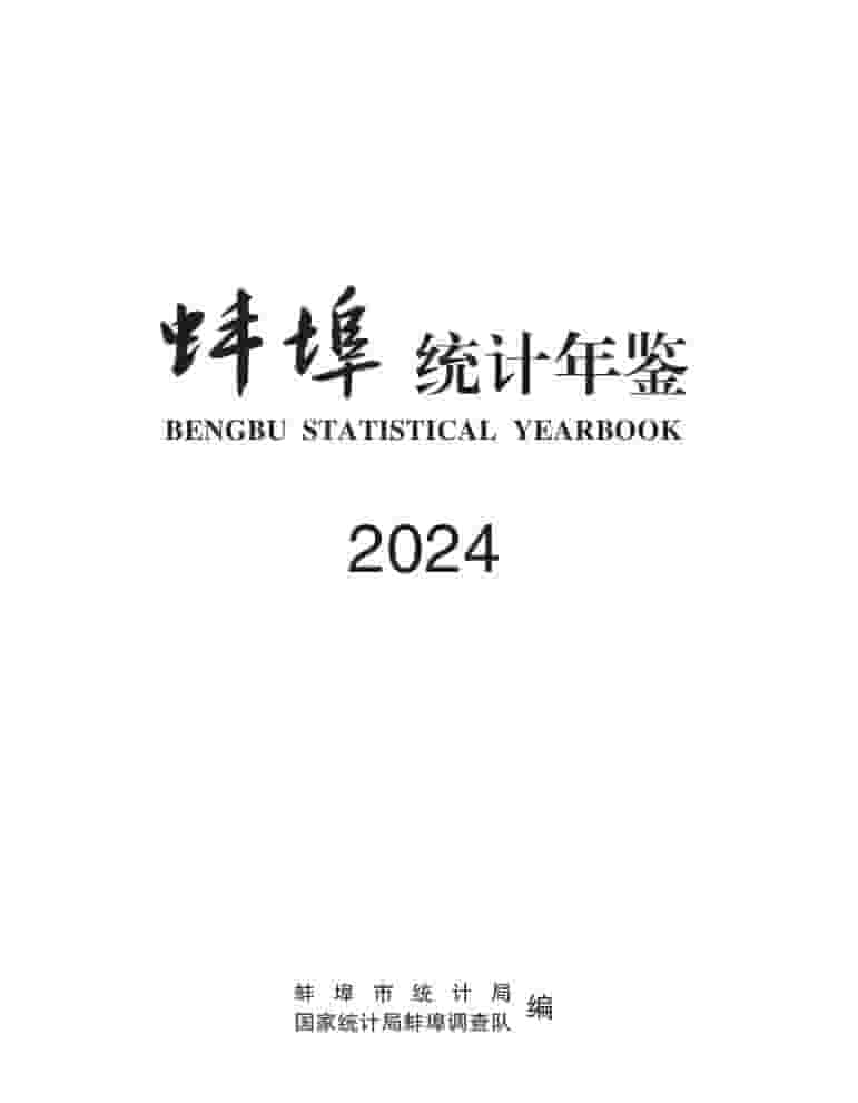 2024年蚌埠统计年鉴封面