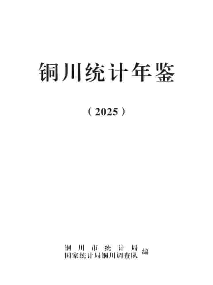 2025年铜川统计年鉴封面
