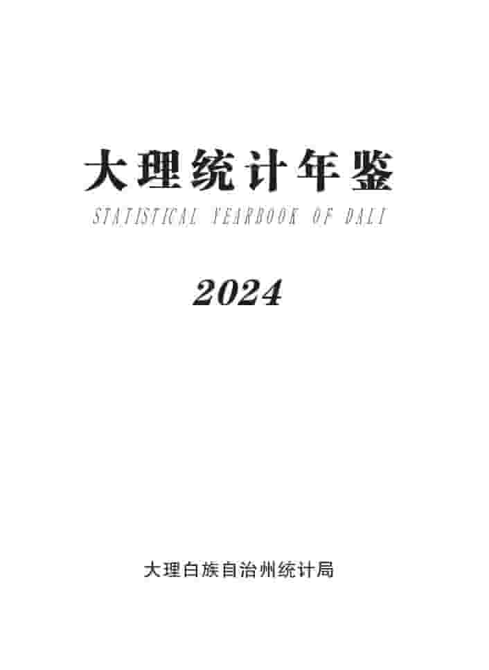 2024年大理统计年鉴封面
