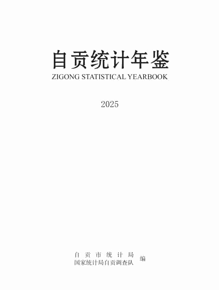 2025年自贡统计年鉴封面