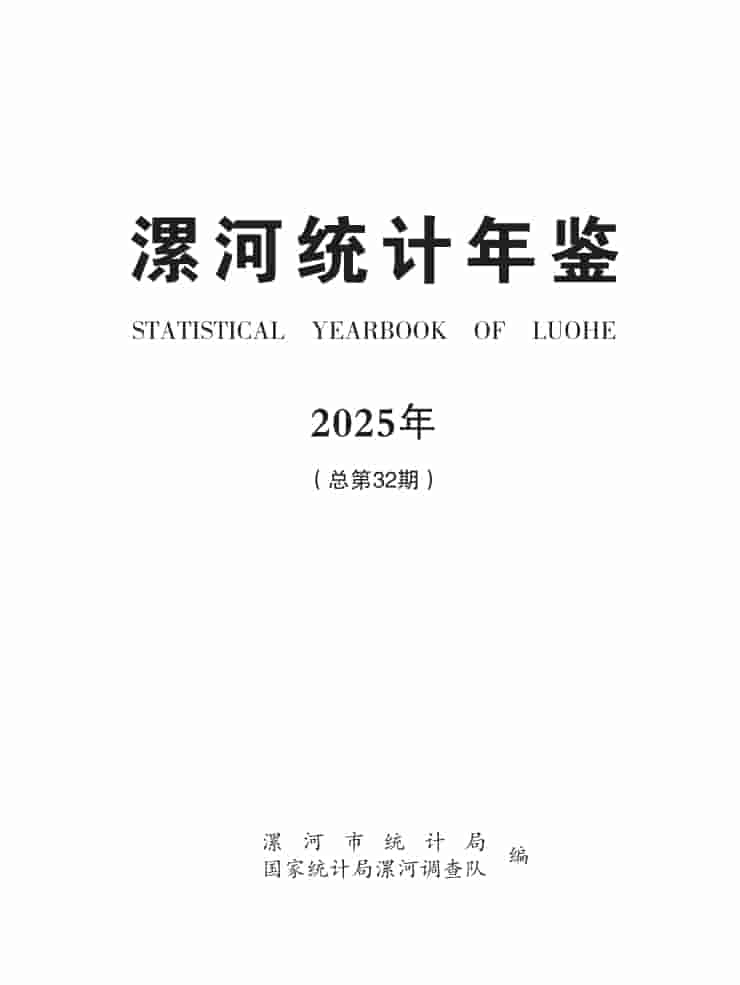2025年漯河统计年鉴封皮